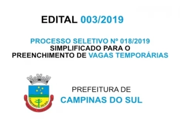Edital 003 2019 homologação inscrição