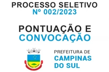 PROCESSO SELETIVO SIMPLIFICADO Nº 002/2023 - pontuação e convocação para sorteio