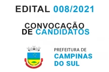 EDITAL DE CONVOCAÇÃO DE CANDIDATOS PROCESSO SELETIVO SIMPLIFICADO Nº 008/2021