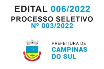 Edital nº 006/2022 - Convocação de candidatos - processo seletivo simplificado nº 003/2022