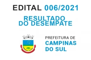 EDITAL Nº 006/2021 – Resultado do Desempate