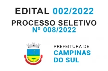 Processo Seletivo Simplificado Nº 008/2022 - Edital 002/2022 - Homologação final das inscrições