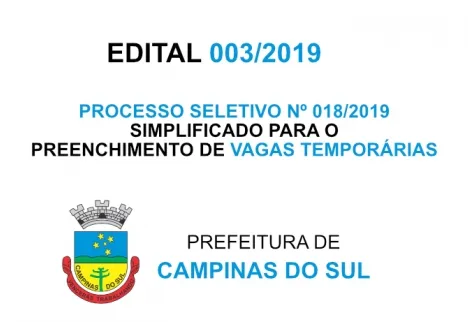 Edital 003 2019 homologação inscrição