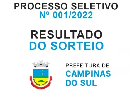 EDITAL Nº 004/2023 – Resultado do sorteio para desempate - PROCESSO SELETIVO SIMPLIFICADO Nº 001/2023