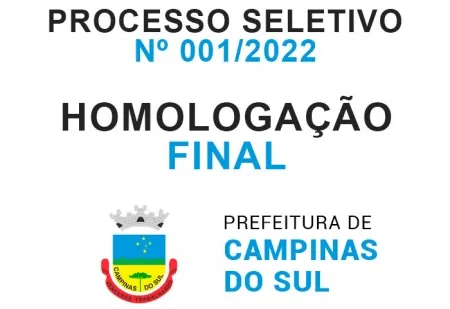 EDITAL Nº 005/2023 – Homologação Final - PROCESSO SELETIVO SIMPLIFICADO Nº 001/2023