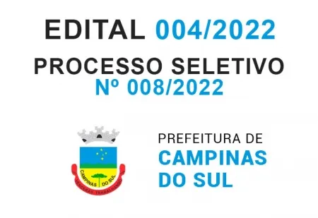 Processo Seletivo Simplificado Nº 008/2022 - Edital 004/2022 - Homologação Final