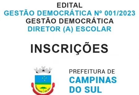 EDITAL GESTÃO DEMOCRÁTICA Nº 001/2023